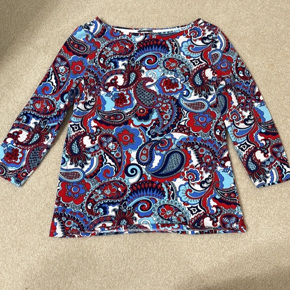 Talbots PS 3/4 sleeve t-shirt with boat neck - Picture 4 of 4